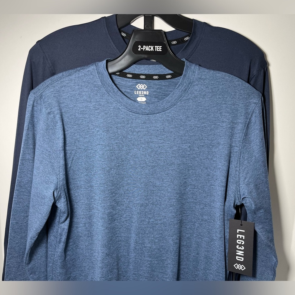 LEG3ND Super Soft Light Weight Stretch Moisture Wicking Long Sleeve 2pc set tees - Picture 2 of 9